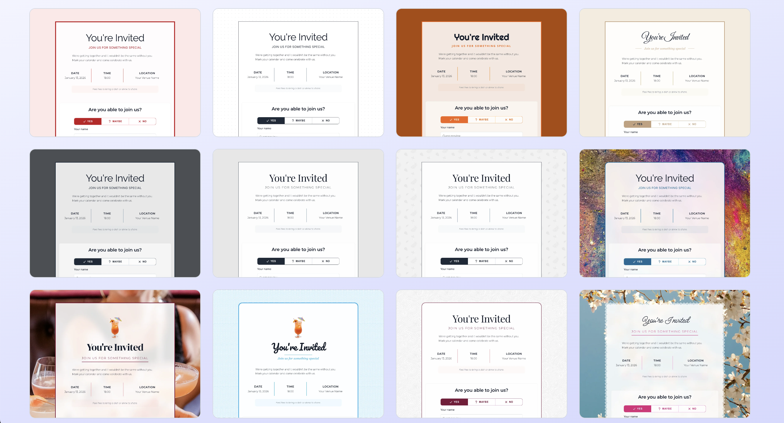 Your event, your style